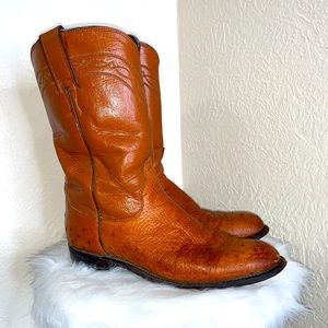 JUSTIN BOOTS Tan Leather Cowgirl / Cowboy Gypsy Boots